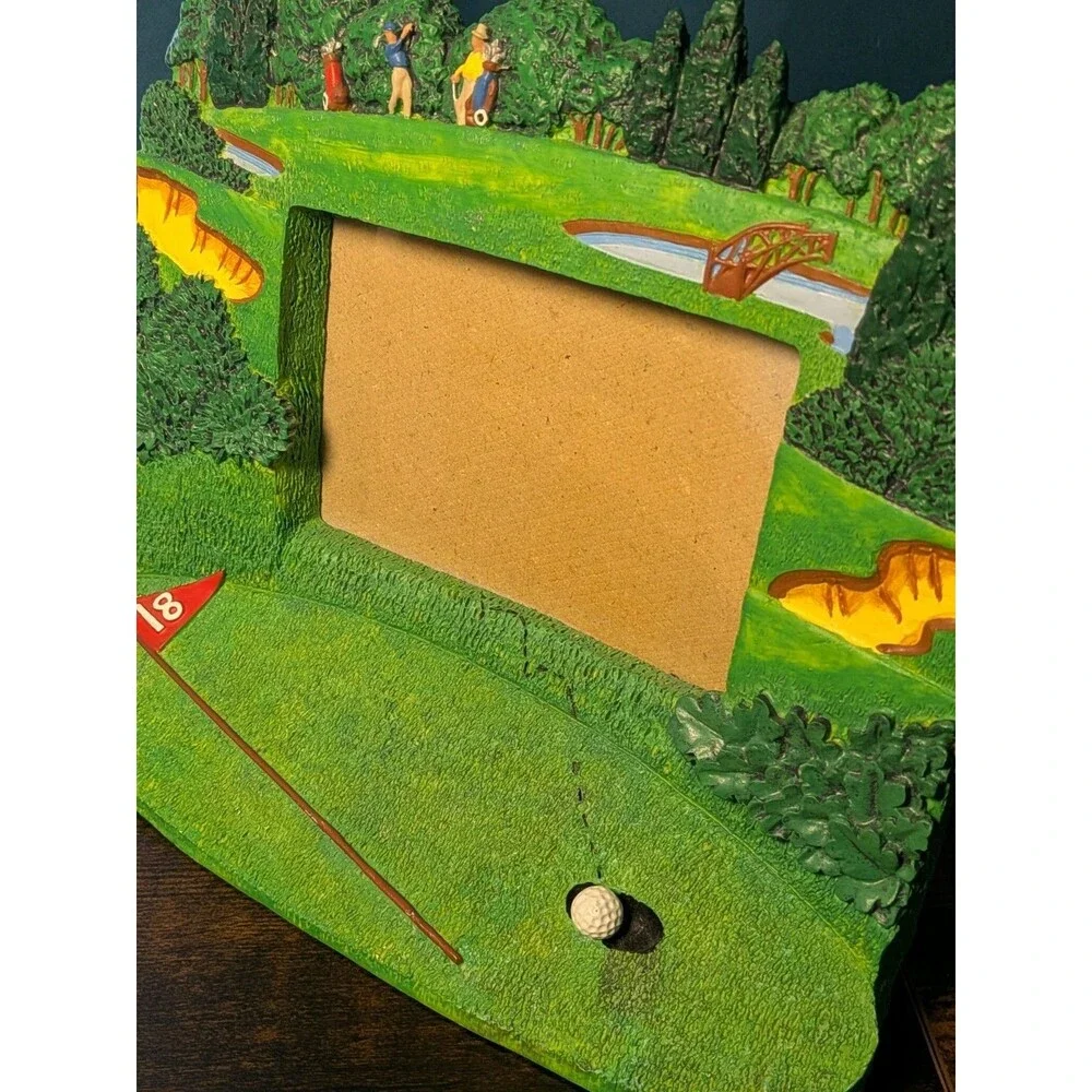 Golf Picture Frame 3D Resin Fun 18th Hole Golfers